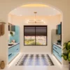Blue Parallel Kitchen