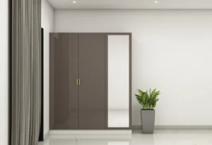 3-door Wardrobe- Dark Grey