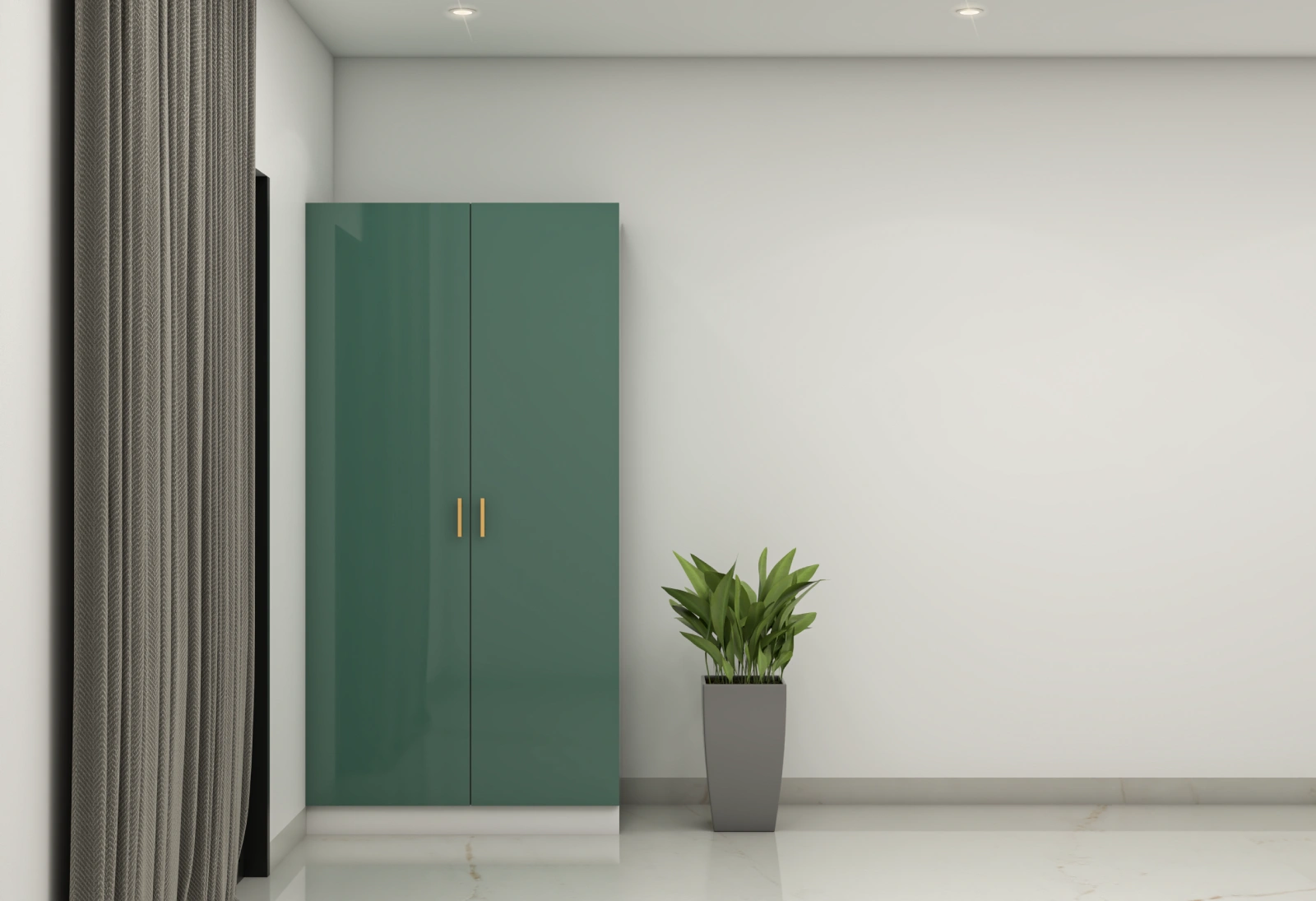 Green 2-door Wardrobe