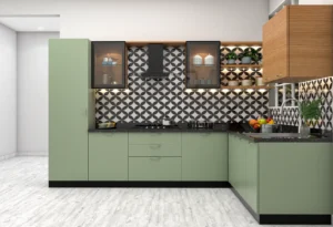 L Shaped Kitchen- Green