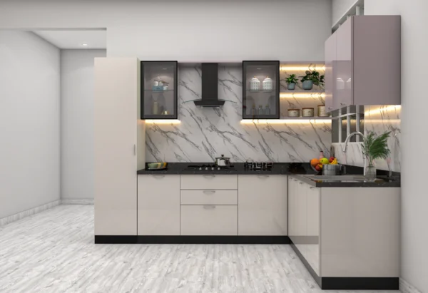 Grey L Shaped Kitchen