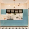 Blue Kitchen Interior