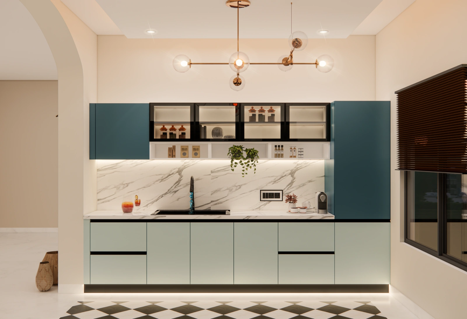 Light Blue Kitchen 2