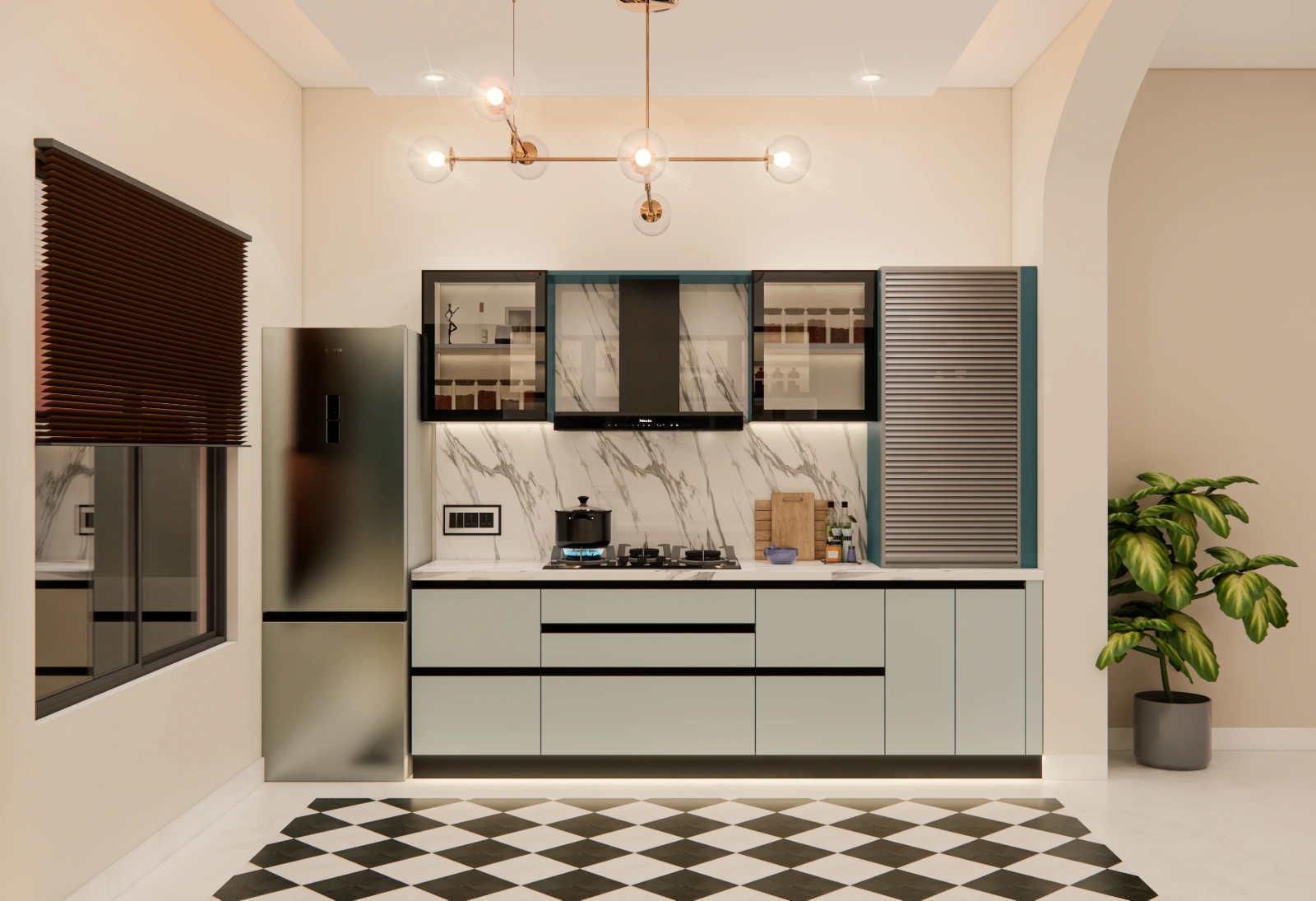 Light Blue Kitchen 1