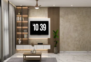 TV Unit with shelves- Brown