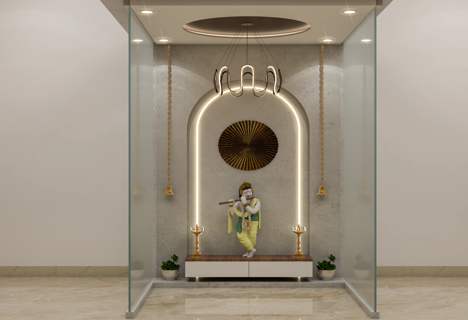 Pooja Unit- White